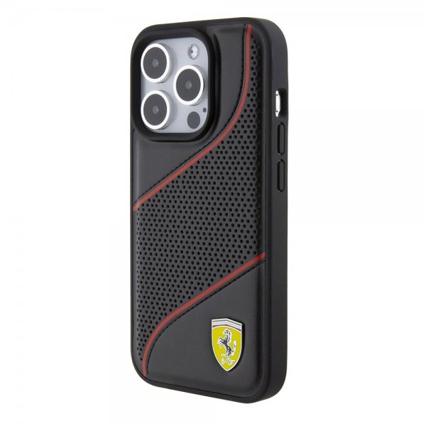 Ferrari iPhone 15 Pro Deksel Perforert Svart