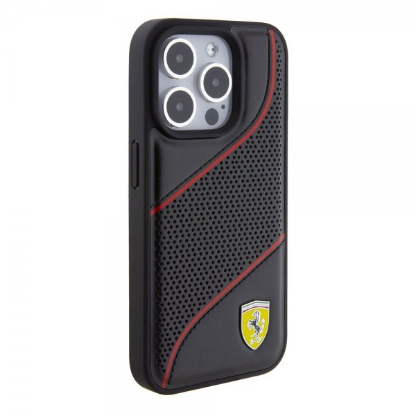 Ferrari iPhone 15 Pro Deksel Perforert Svart