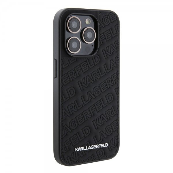 Karl Lagerfeld iPhone 15 Pro Deksel Quilted K Pattern Svart