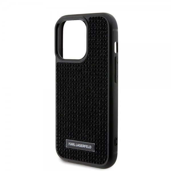 Karl Lagerfeld iPhone 15 Pro Deksel Rhinestone Svart