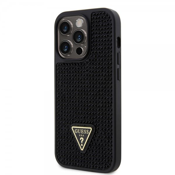 Guess iPhone 15 Pro Deksel Rhinestone Svart