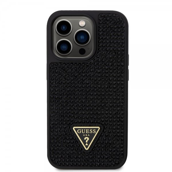 Guess iPhone 15 Pro Deksel Rhinestone Svart