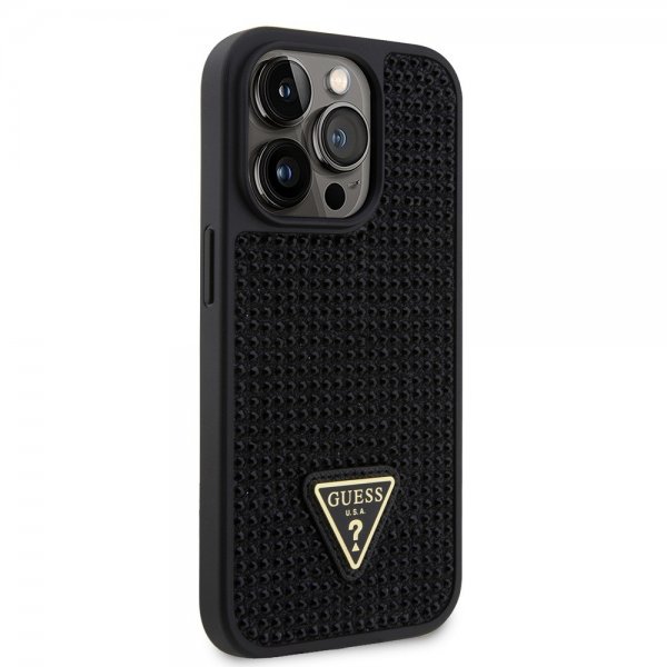 Guess iPhone 15 Pro Deksel Rhinestone Svart