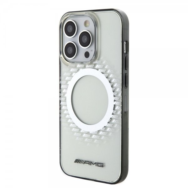Mercedes Benz iPhone 15 Pro Deksel Rhombus Pattern MagSafe AMG Transparent