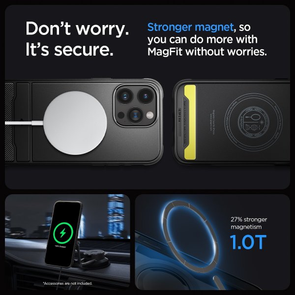 Spigen iPhone 15 Pro Deksel Rugged Armor MagFit Matte Black