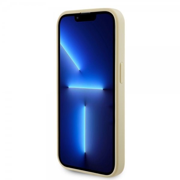 Guess iPhone 15 Pro Deksel Saffiano MagSafe Beige