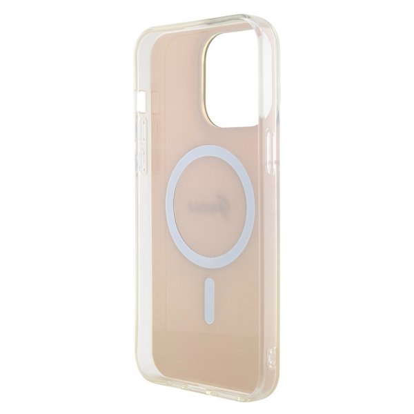 Guess iPhone 15 Pro Deksel Script MagSafe Rosa