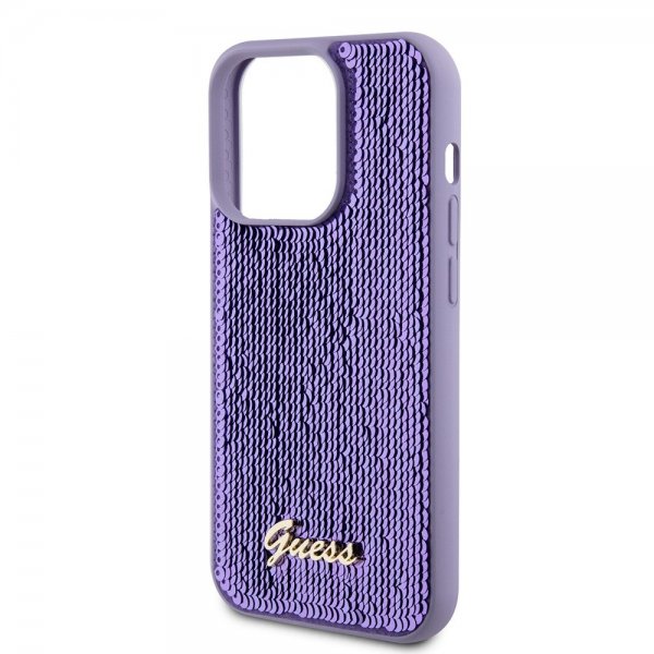 Guess iPhone 15 Pro Deksel Sequin Lilla