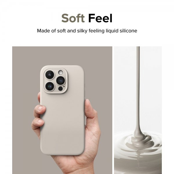 Ringke iPhone 15 Pro Deksel Silicone Magnetic Stone