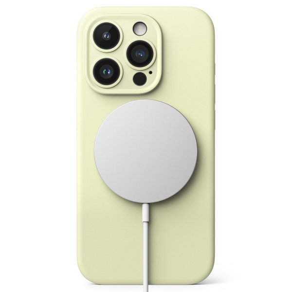 Ringke iPhone 15 Pro Deksel Silicone Magnetic Sunny Lime
