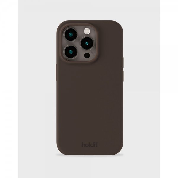 holdit iPhone 15 Pro Deksel Silikon Chocolate