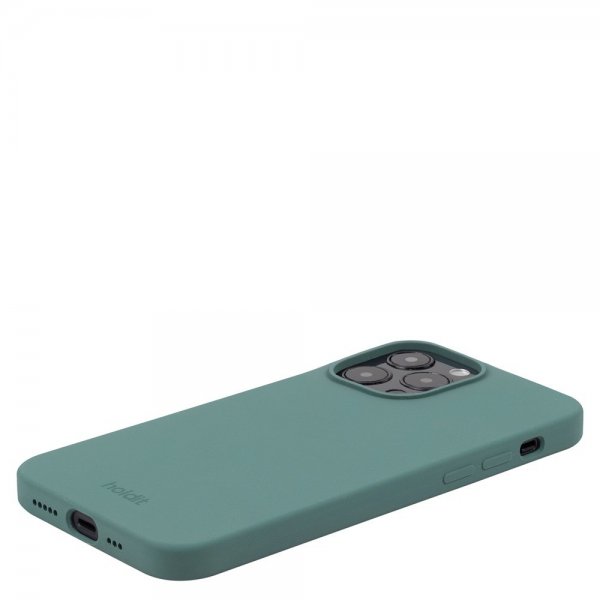 holdit iPhone 15 Pro Deksel Silikon Moss Green