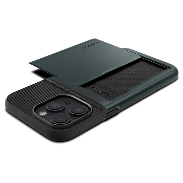 Spigen iPhone 15 Pro Deksel Slim Armor CS Abyss Green