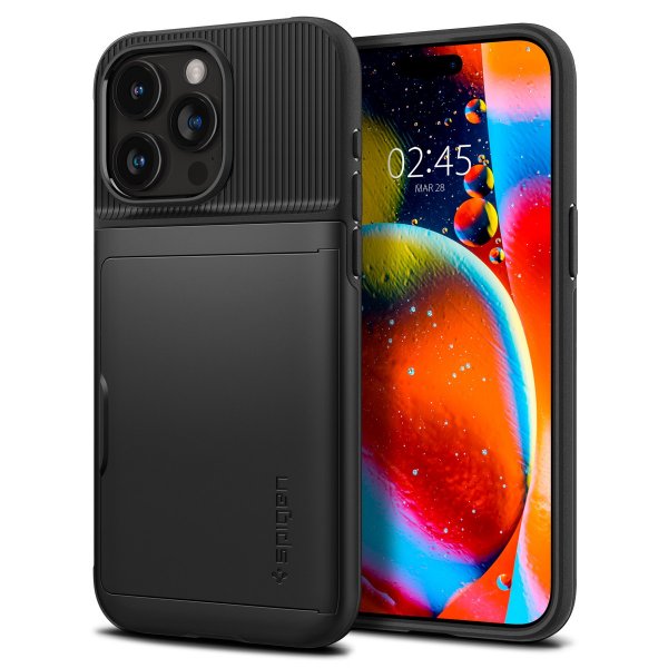 Spigen iPhone 15 Pro Deksel Slim Armor CS Svart