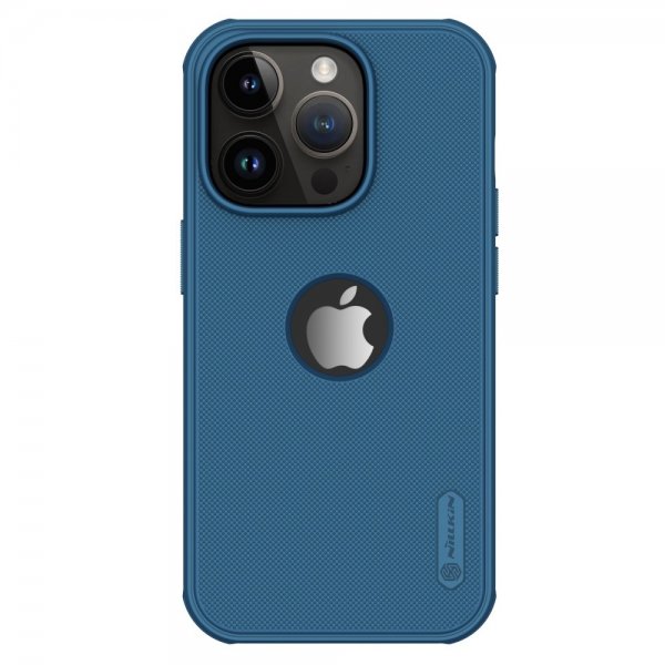 Nillkin iPhone 15 Pro Deksel Super Frosted Shield Pro Logo Hole Blå