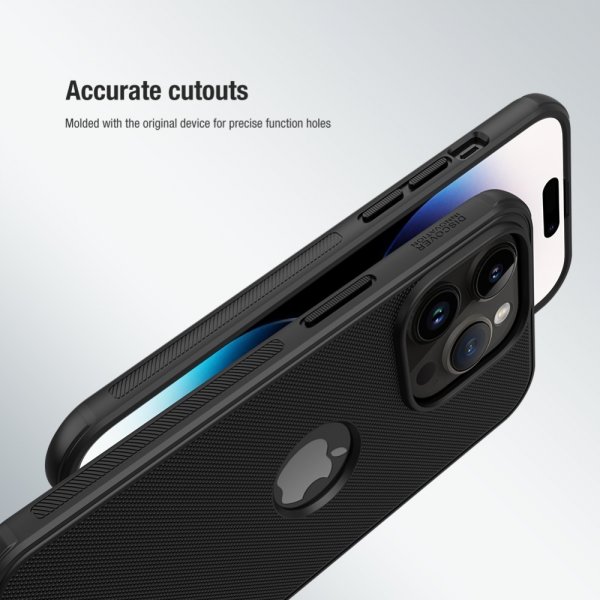 Nillkin iPhone 15 Pro Deksel Super Frosted Shield Pro Logo Hole Blå
