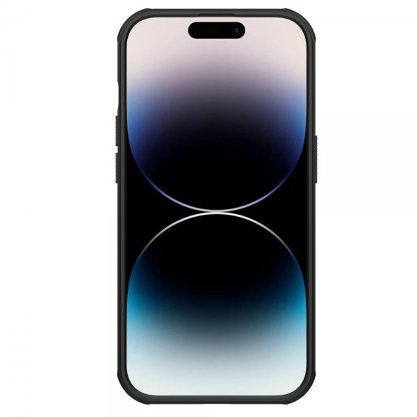 Nillkin iPhone 15 Pro Deksel Super Frosted Shield Pro Logo Hole Svart