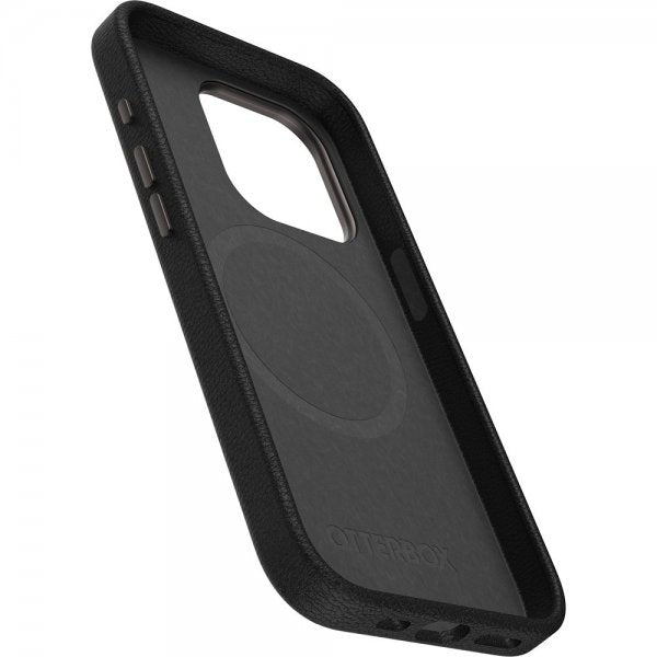 Otterbox iPhone 15 Pro Deksel Symmetry Cactus Leather MagSafe Noir Ash