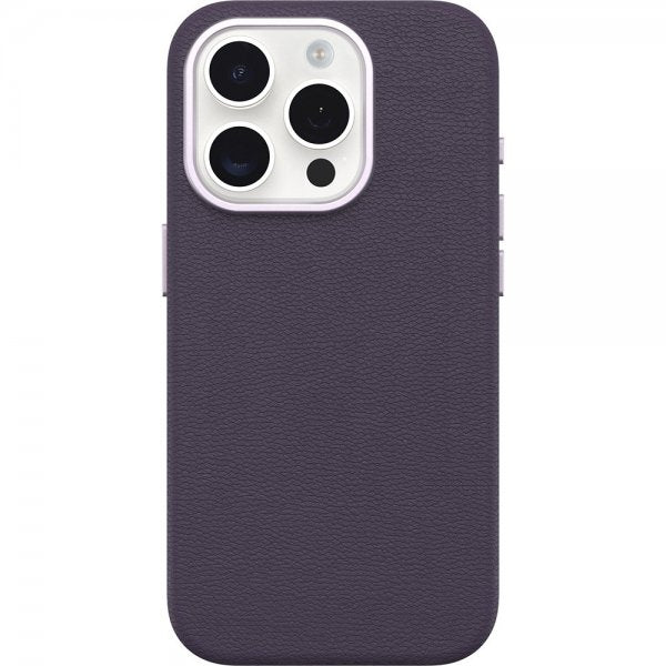 Otterbox iPhone 15 Pro Deksel Symmetry Cactus Leather MagSafe Plum Luxe