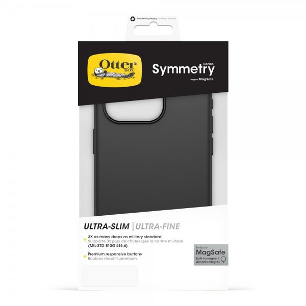 Otterbox iPhone 15 Pro Deksel Symmetry MagSafe Svart