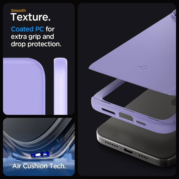Spigen iPhone 15 Pro Deksel Thin Fit Iris Purple