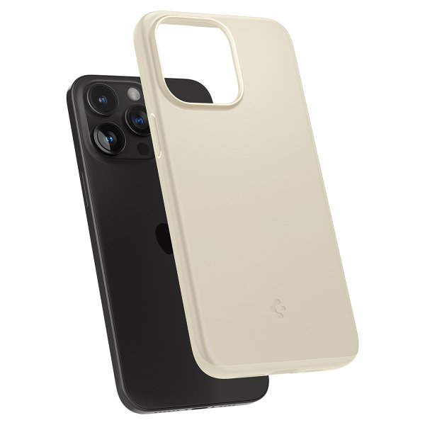 Spigen iPhone 15 Pro Deksel Thin Fit Mute Beige