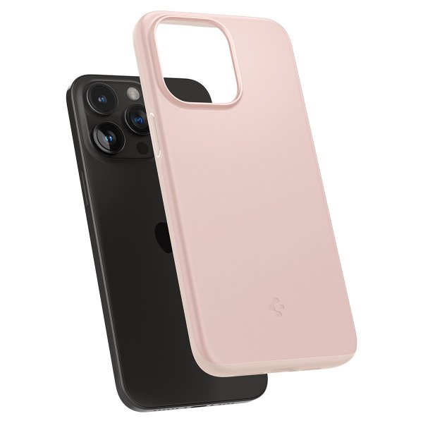 Spigen iPhone 15 Pro Deksel Thin Fit Pink Sand