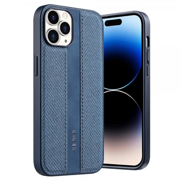 X-Level iPhone 15 Pro Deksel Stofftekstur Blå