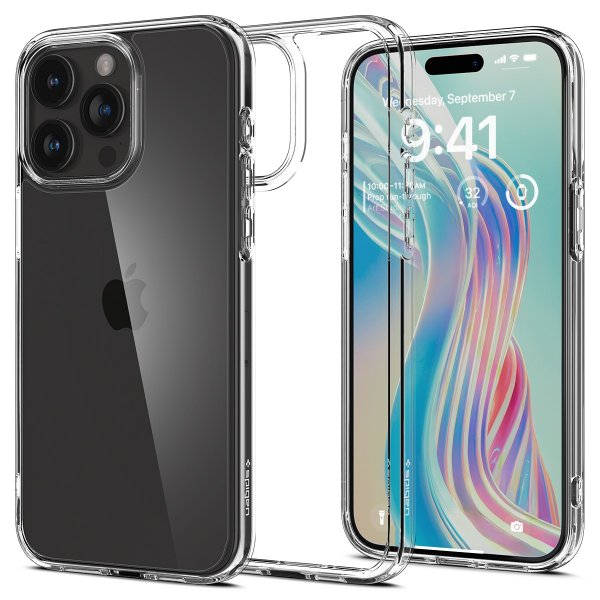 Spigen iPhone 15 Pro Deksel Ultra Hybrid Crystal Clear