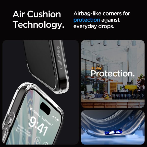Spigen iPhone 15 Pro Deksel Ultra Hybrid Frost Clear