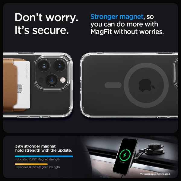 Spigen iPhone 15 Pro Deksel Ultra Hybrid MagFit Graphite