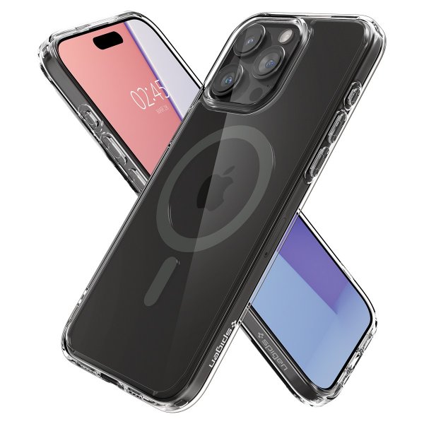 Spigen iPhone 15 Pro Deksel Ultra Hybrid MagFit Graphite