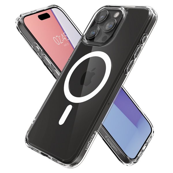 Spigen iPhone 15 Pro Deksel Ultra Hybrid MagFit Hvit