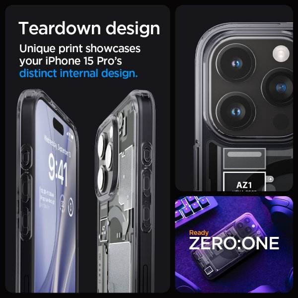 Spigen iPhone 15 Pro Deksel Ultra Hybrid MagFit Zero One