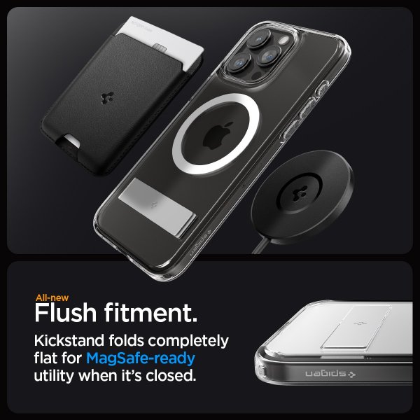 Spigen iPhone 15 Pro Deksel Ultra Hybrid S MagFit Crystal Clear