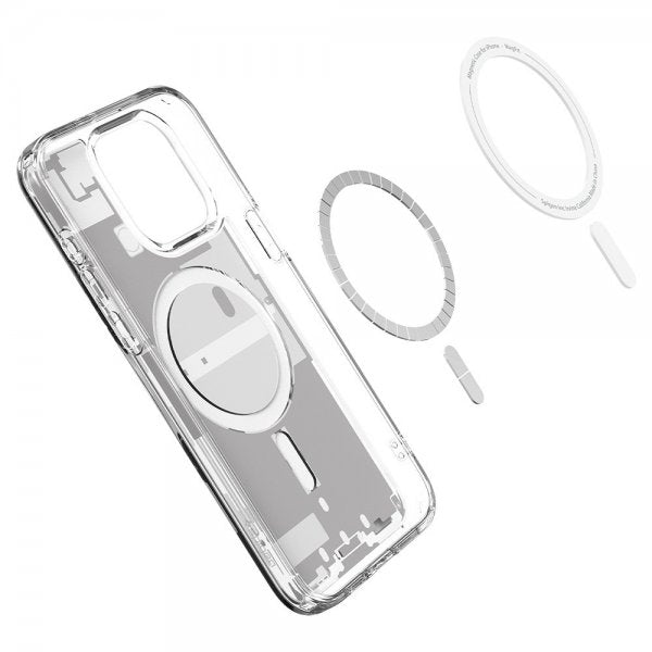 Spigen iPhone 15 Pro Deksel Ultra Hybrid Zero One MagFit Hvit
