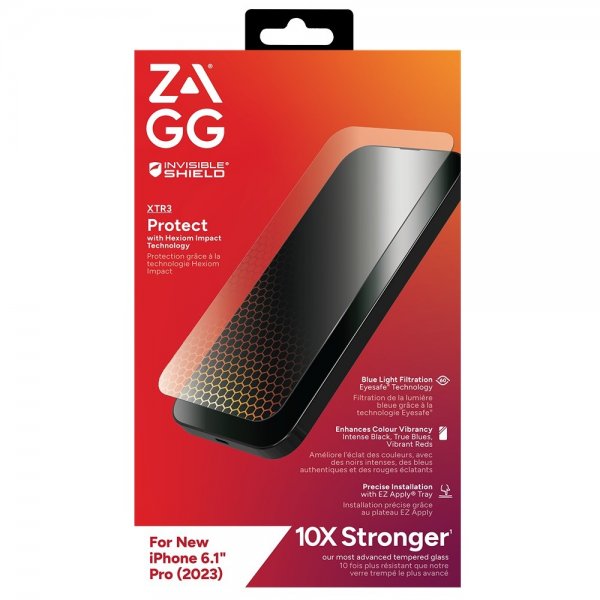 Zagg InvisibleShield iPhone 15 Pro Skjermbeskytter Glass XTR3
