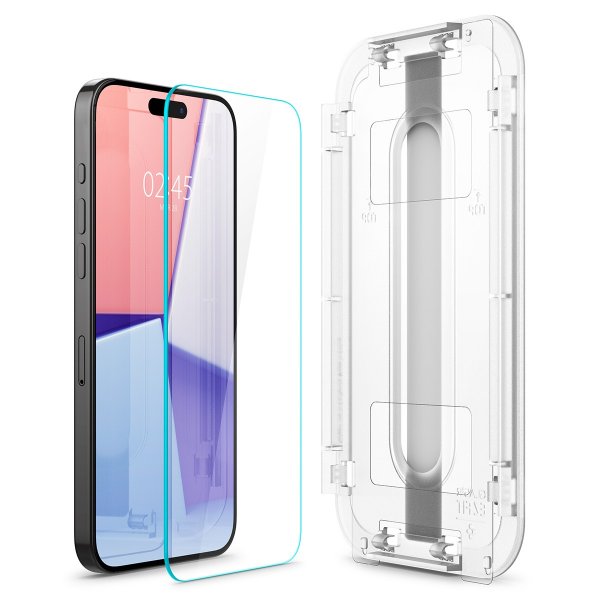 Spigen iPhone 15 Pro Skjermbeskytter GLAS.tR EZ Fit 2-pakning