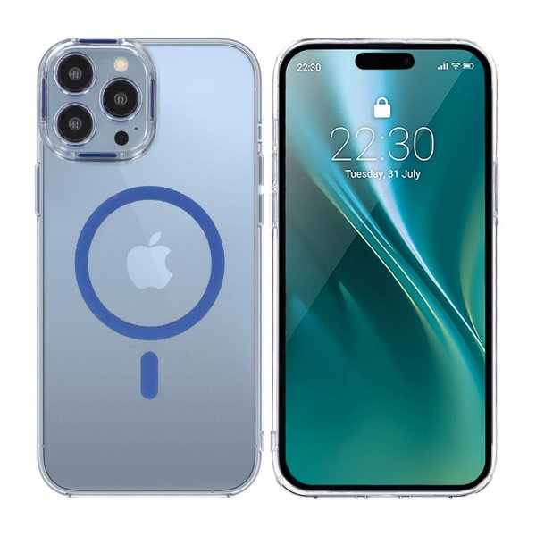iPhone 15 Pro Deksel TPU MagSafe Blå