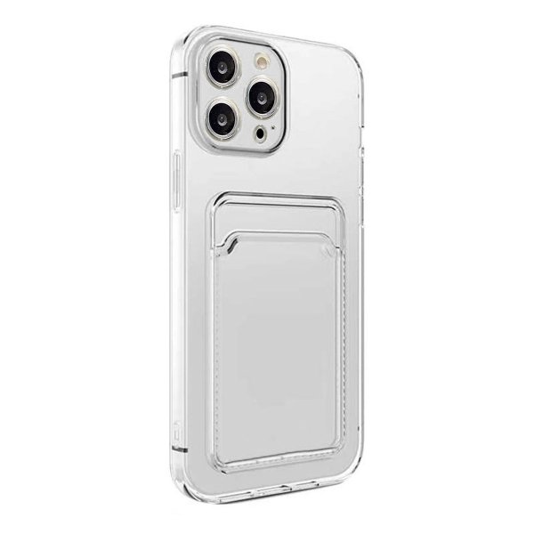 iPhone 15 Pro Deksel Kortholder Støtsikker Transparent