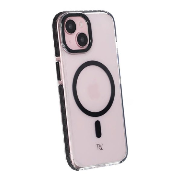 Rvelon iPhone 15 Deksel Forsterkede hjørner Svart