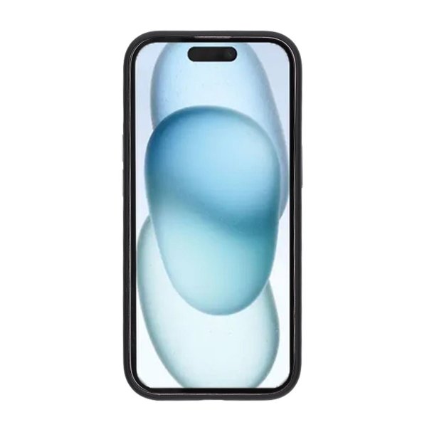 Rvelon iPhone 15 Deksel Roterbart Stativ Svart