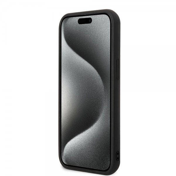 Karl Lagerfeld iPhone 15 Deksel 3D Rubber Karl & Choupette Svart
