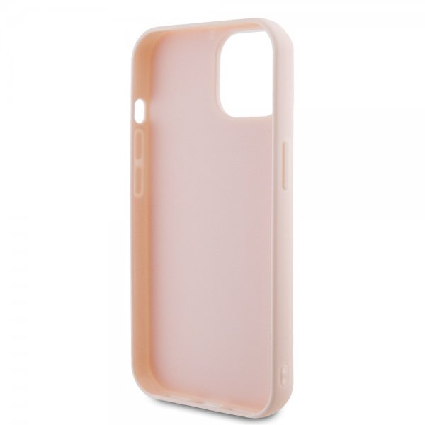 Karl Lagerfeld iPhone 15 Deksel 3D Rubber Karl Rosa