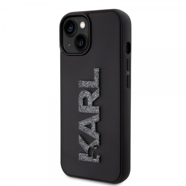 Karl Lagerfeld iPhone 15 Deksel 3D Rubber Karl Svart