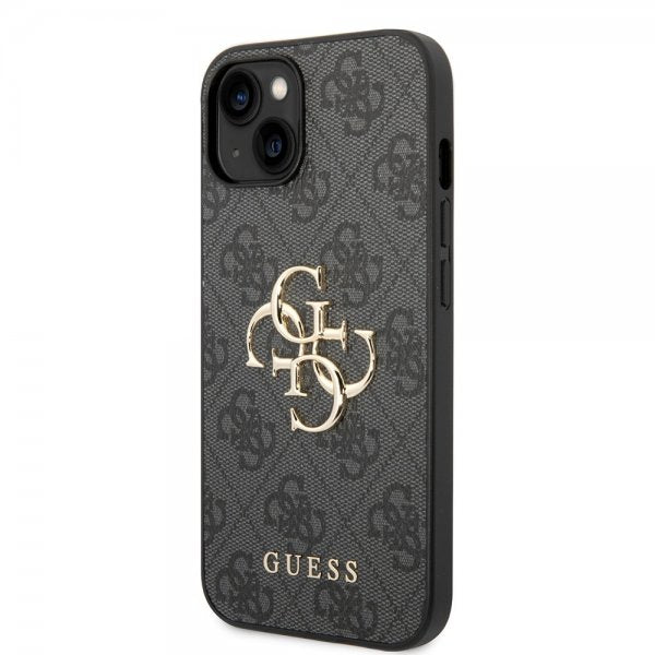 Guess iPhone 15 Deksel 4G Logo Grå