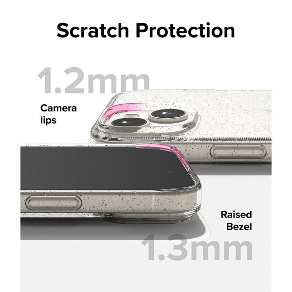 Ringke iPhone 15 Deksel Air Glitter Clear