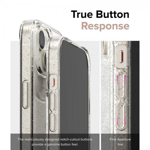 Ringke iPhone 15 Deksel Air Glitter Clear