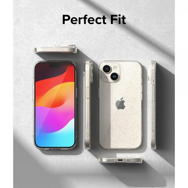 Ringke iPhone 15 Deksel Air Glitter Clear
