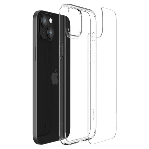 Spigen iPhone 15 Deksel Air Skin Hybrid Crystal Clear